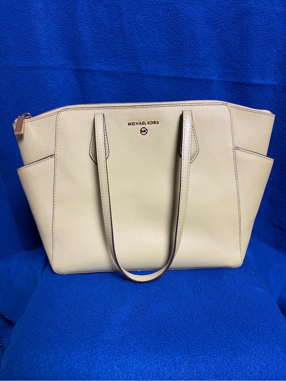 Michael Kors Light Green Tote with Side Pockets